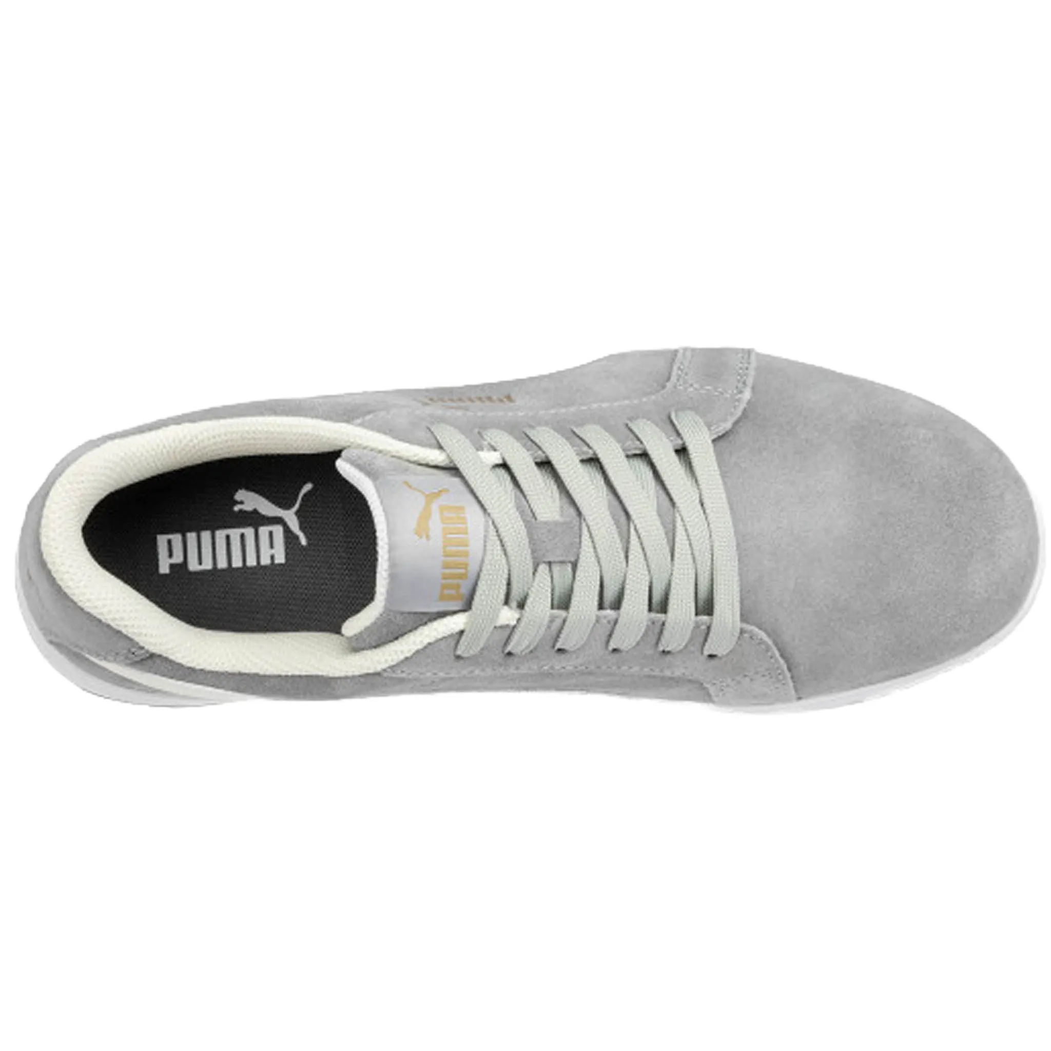 Puma Women's 640125 Iconic Suede Low Grey Composite Safety Toe Metal Free Work Shoes