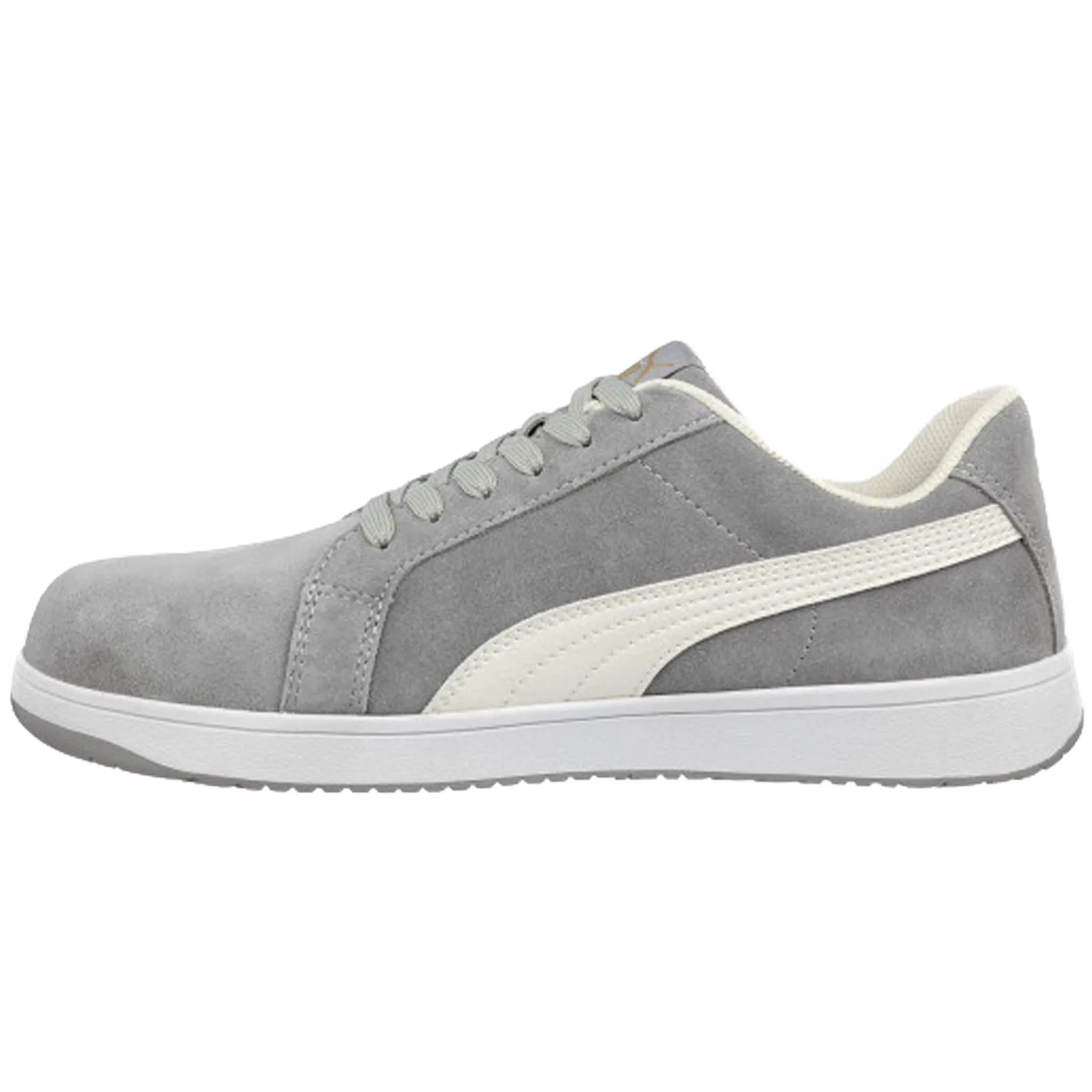 Puma Women's 640125 Iconic Suede Low Grey Composite Safety Toe Metal Free Work Shoes