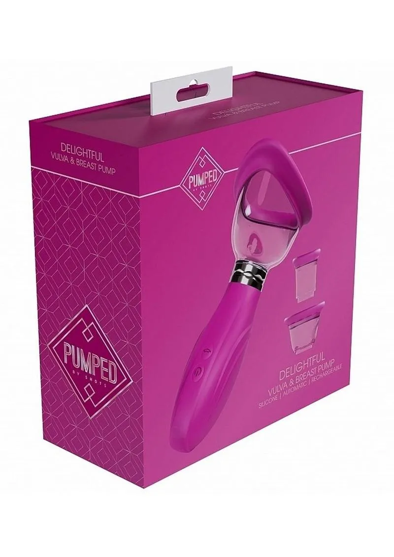 Pumped Delightful Automatic 5 Speed Silicone Rechargeable Vulva Clitoral Nipple and Breast Pump