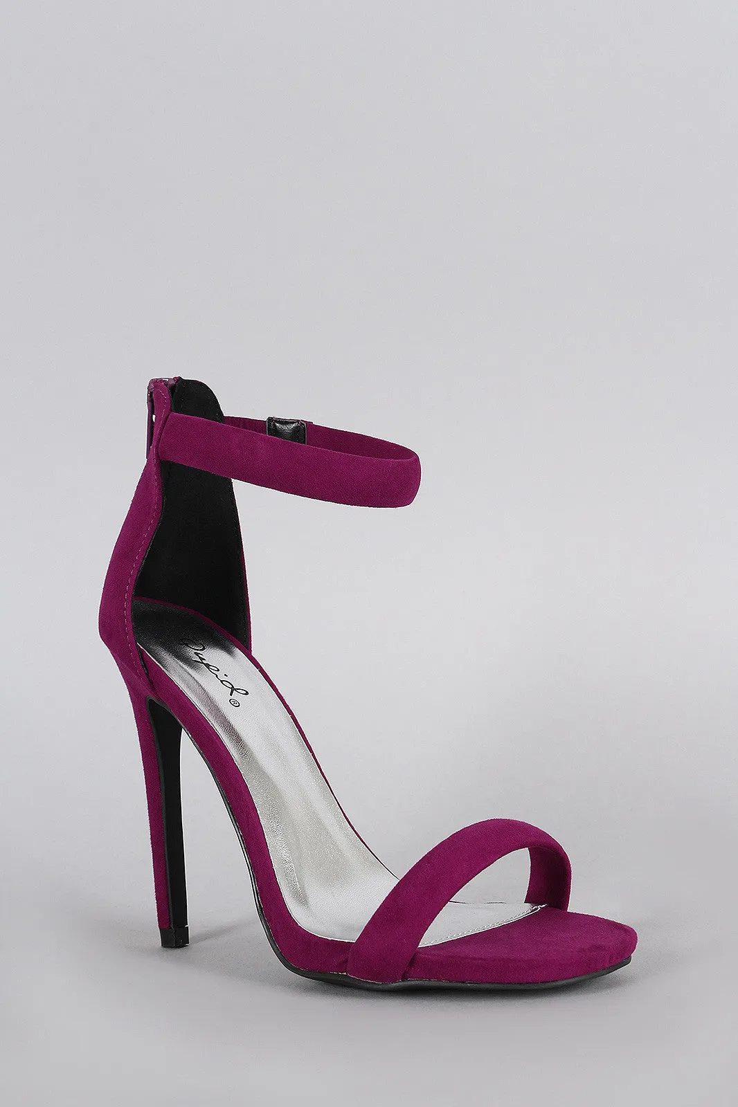 Qupid Classic Ankle Strap Open Toe Heel