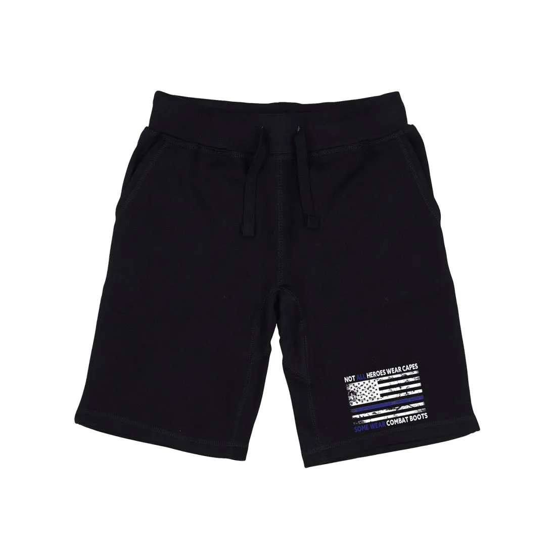 RAPDOM TS6 Fleece Gym Shorts Heroes Capes Thin Blue Line USA Flag