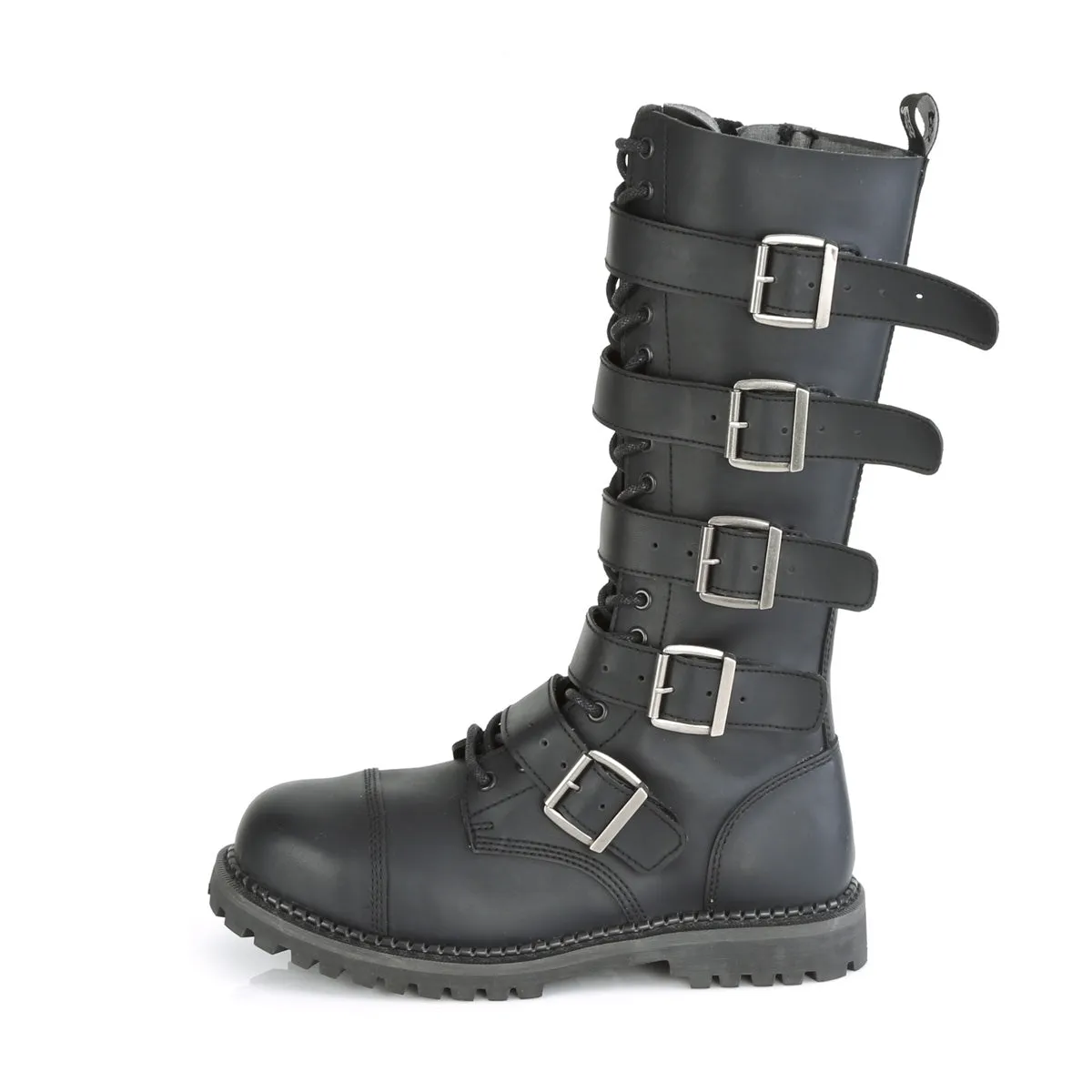 Riot 5 Buckles Combat Boots (Unisex)