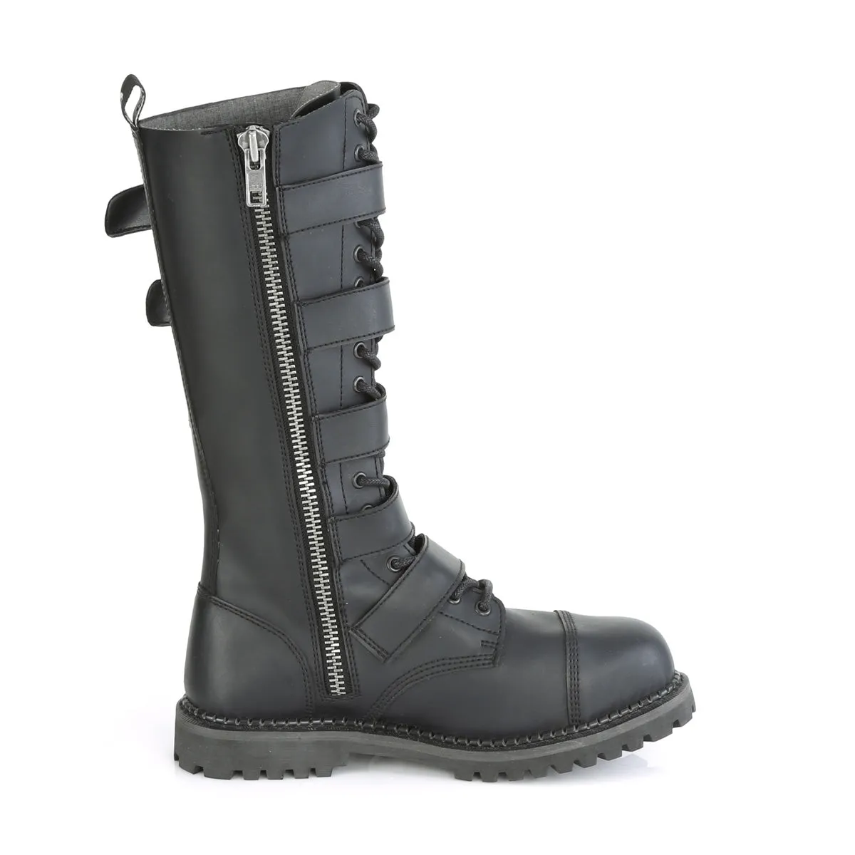 Riot 5 Buckles Combat Boots (Unisex)