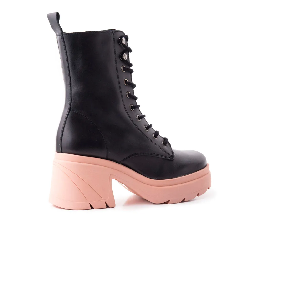 Romeo Black/Pink Leather