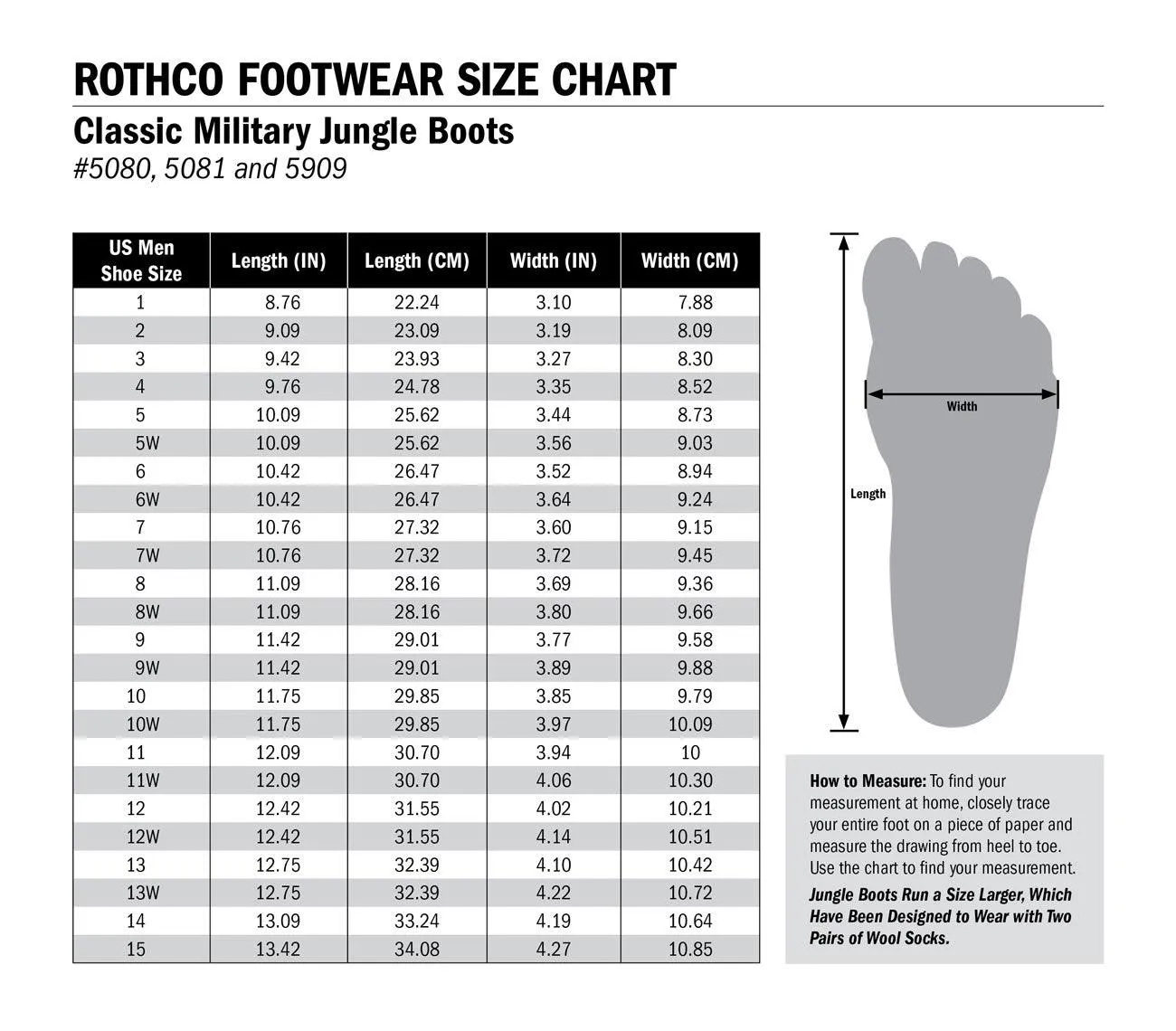 Rothco Military Jungle Boots - 8 Inch