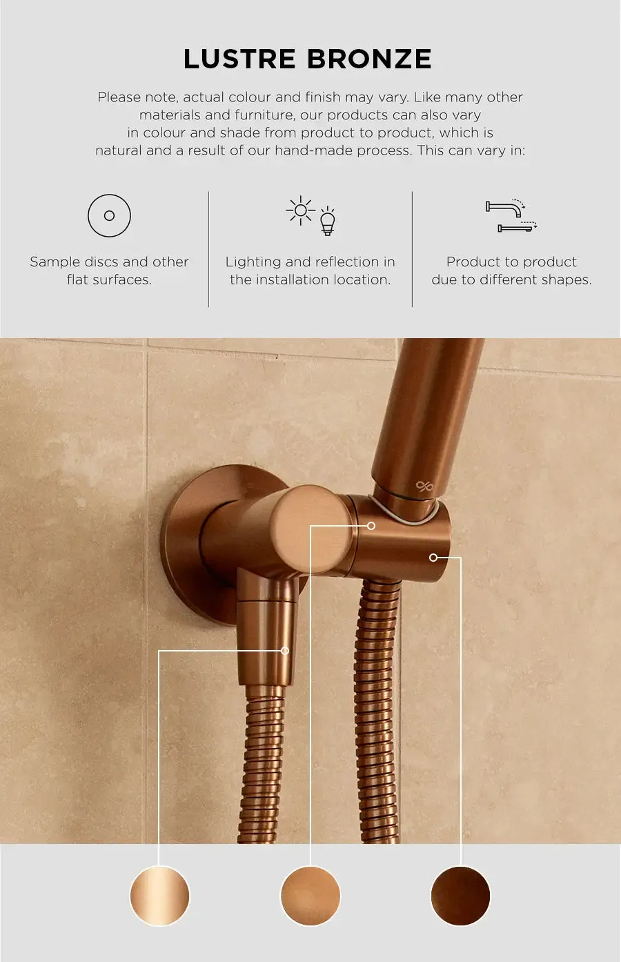 Round Basin Mixer - Lustre Bronze