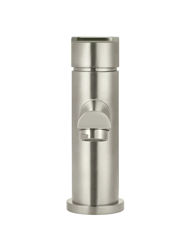 Round Paddle Basin Mixer - PVD Brushed Nickel