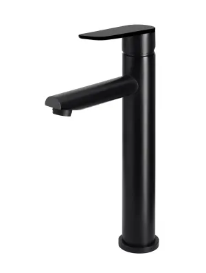 Round Paddle Tall Basin Mixer - Matte Black