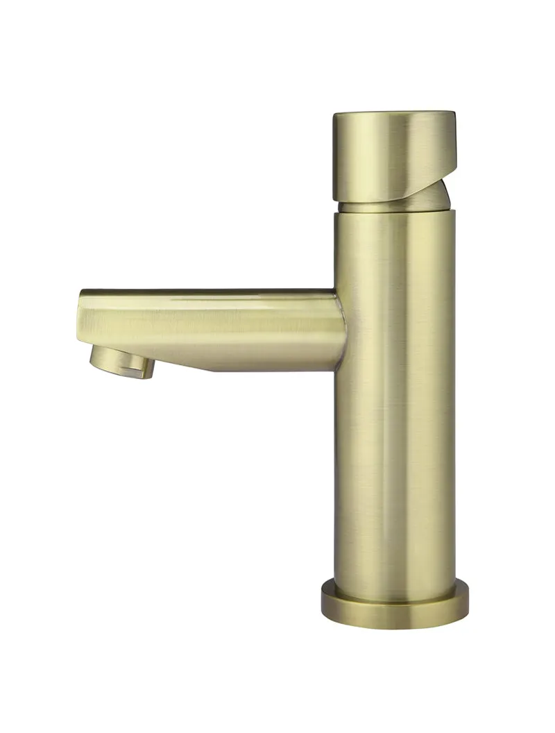 Round Pinless Basin Mixer - PVD Tiger Bronze