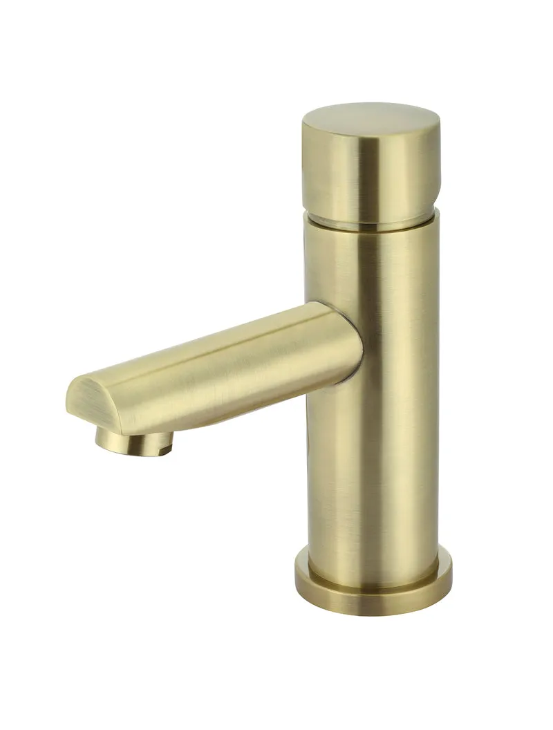 Round Pinless Basin Mixer - PVD Tiger Bronze