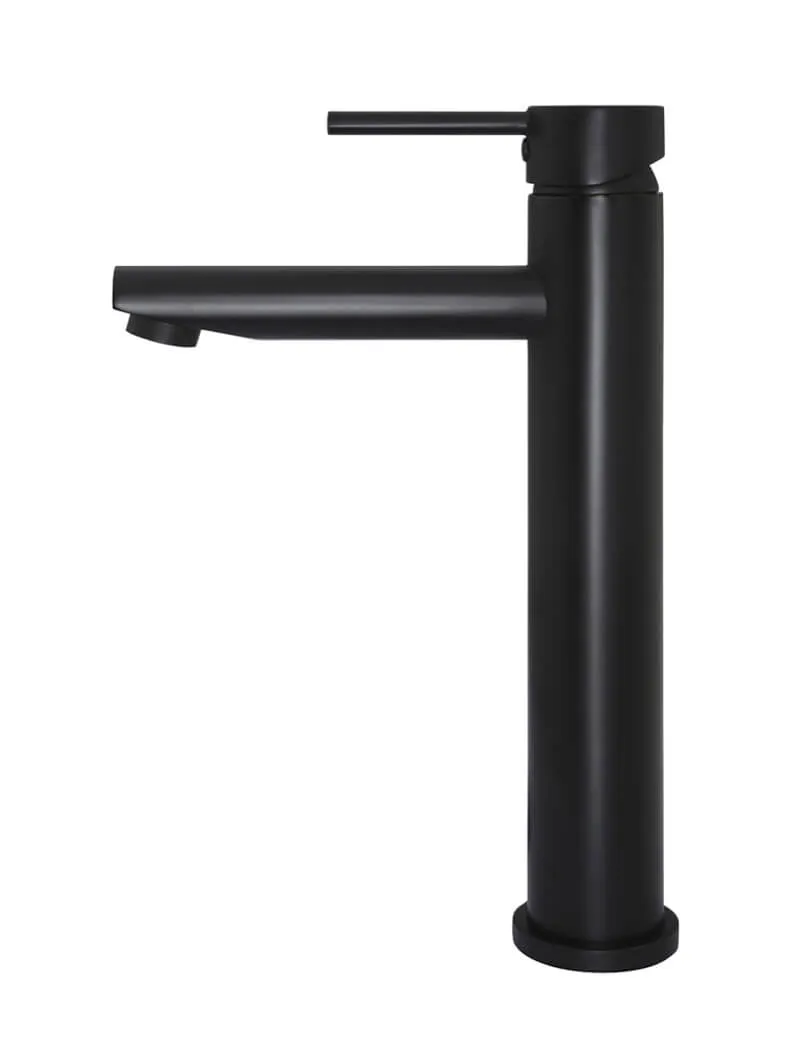 Round Tall Basin Mixer - Matte Black