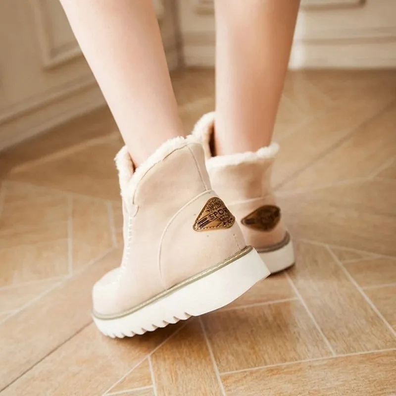 Round Toe Cotton Snow Boots for Women