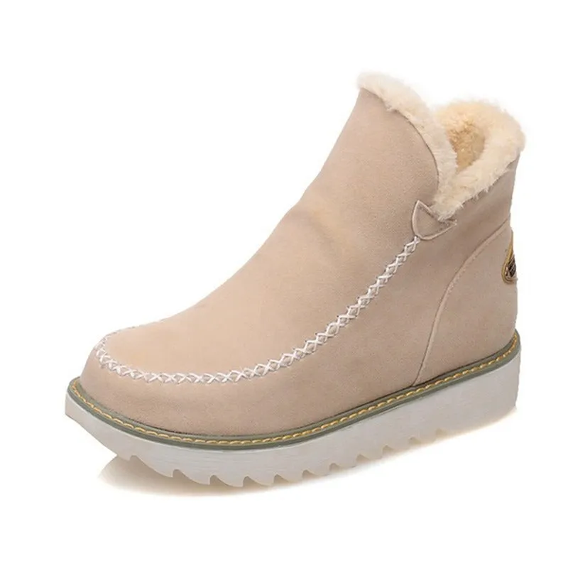 Round Toe Cotton Snow Boots for Women