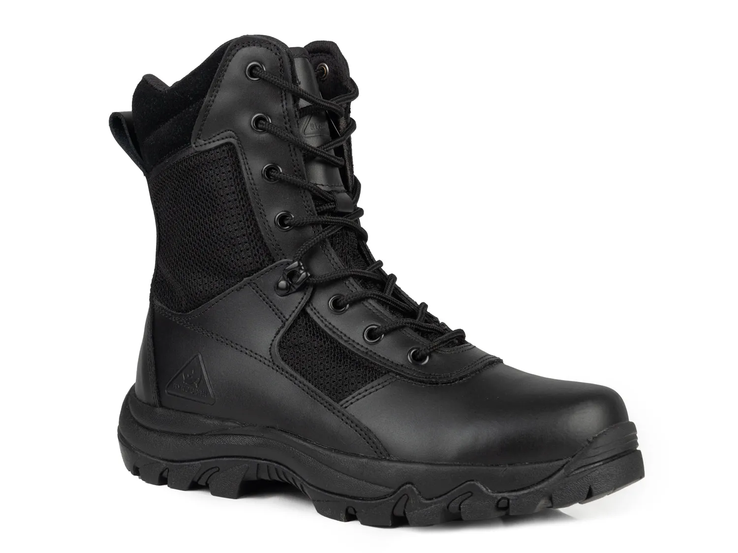 Ryno Gear 8" Coolmax Tactical Combat Side Zip Boots (Black)