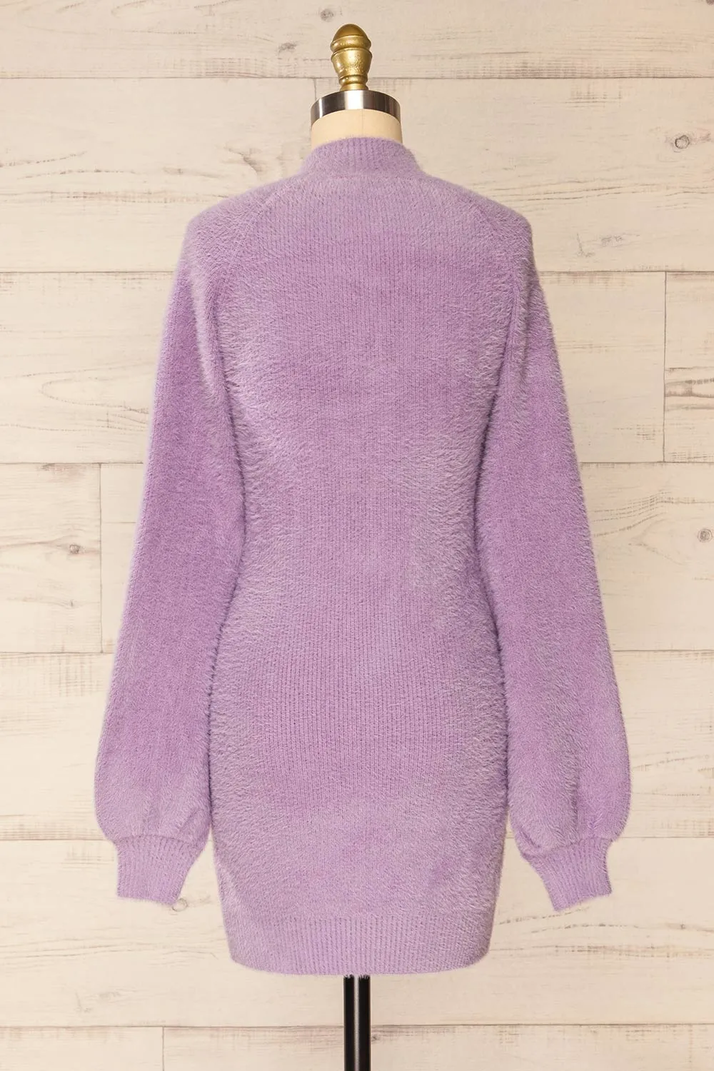 Sanlucar Lilac | Long sleeve Knit Short Dress