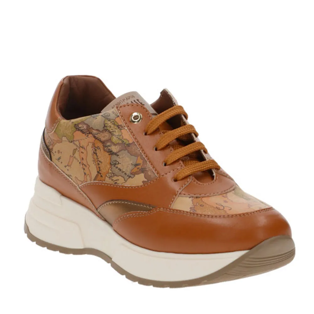 Scarpe Donna 1A Classe Alviero Martini Sneakers Running colore Leather e Geo Beige 1709