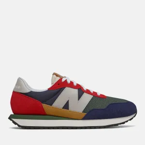 Scarpe Uomo NEW BALANCE Sneakers 237 in Suede e Mesh colore Team Red e Multicolor