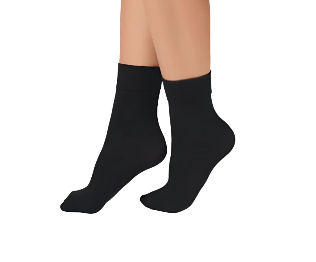 Semi Opaque Crew Socks