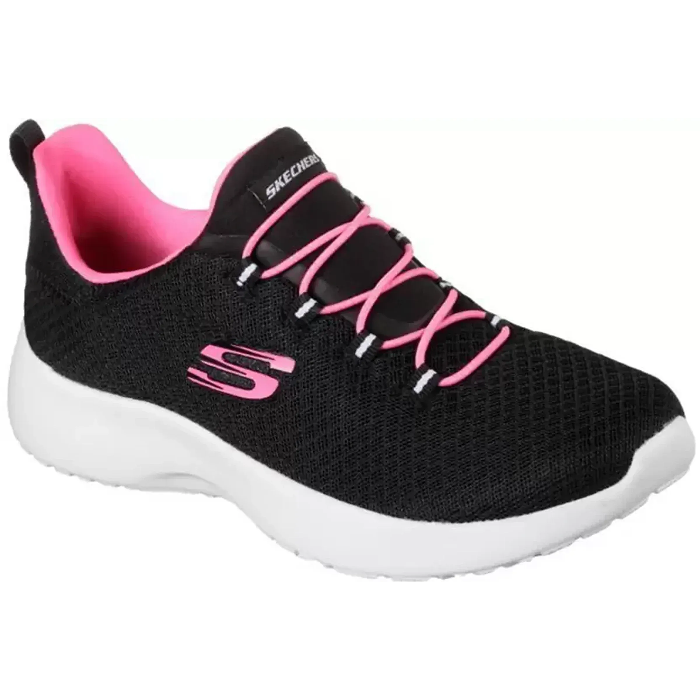 SKECHERS DYNAMIGHT Walking Shoes For Women  (Black, Pink) (12119-BKHP)