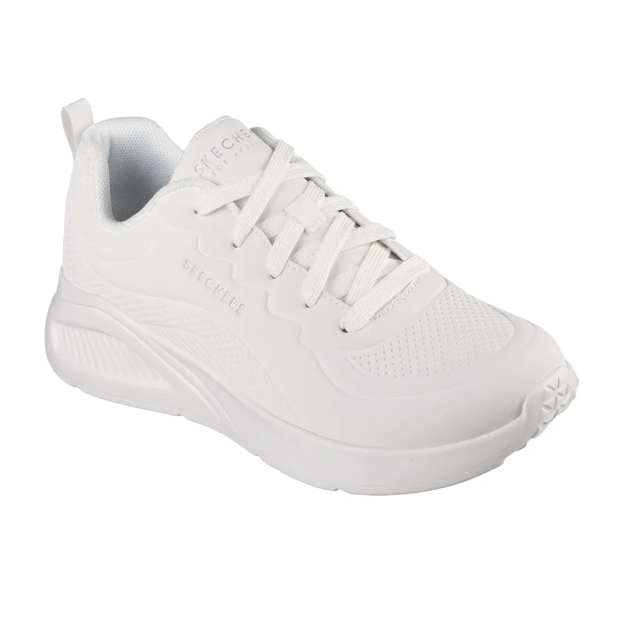 Skechers scarpa sneakers da donna Uno Lite Lighter One 177288/WHT bianco