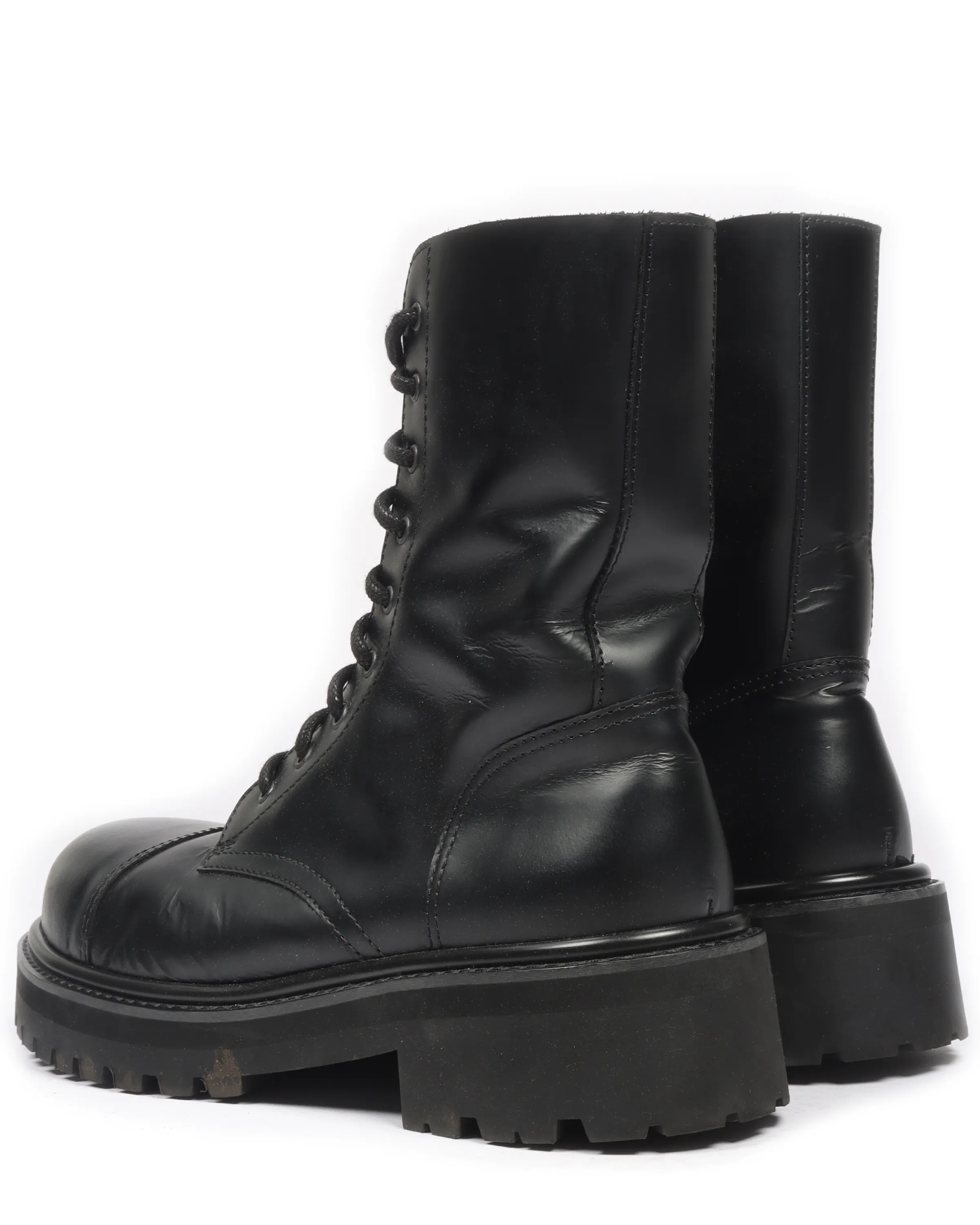 SS20 Leather Combat Boots