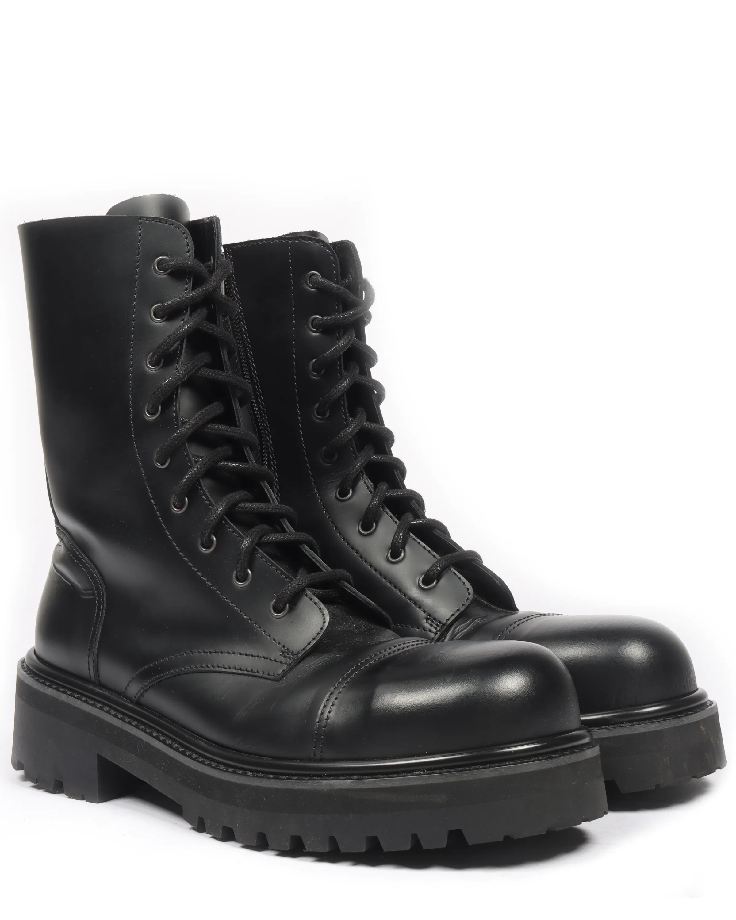 SS20 Leather Combat Boots