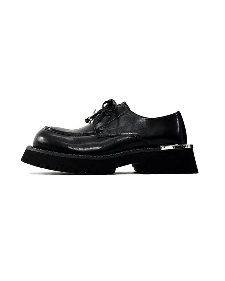 Star Decor Thick Sole Leather Shoes