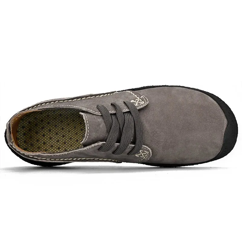 Step into Effortless Style and Comfort with IEERD Suede Leather Lace-Up Casual Shoes