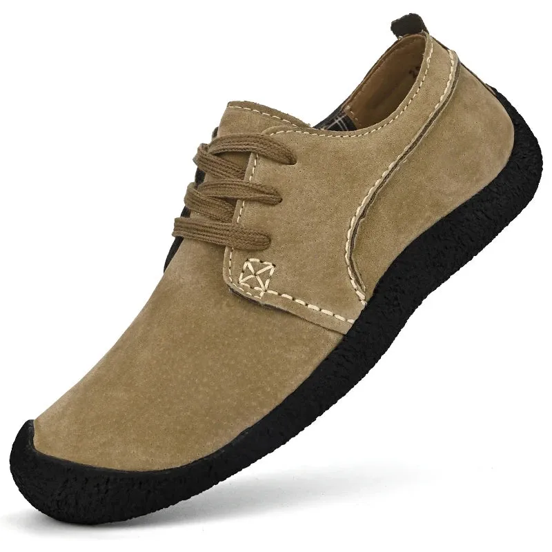 Step into Effortless Style and Comfort with IEERD Suede Leather Lace-Up Casual Shoes