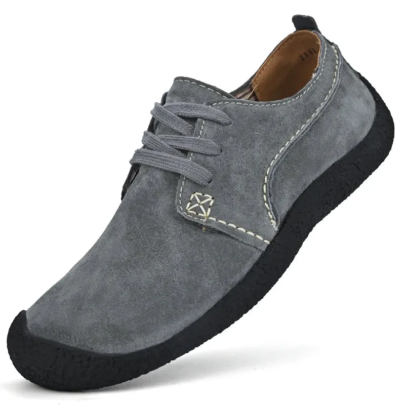 Step into Effortless Style and Comfort with IEERD Suede Leather Lace-Up Casual Shoes