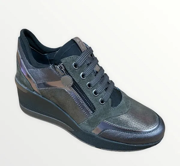 Stonefly scarpa casual da donna Ella 9 Laminated 215005 Z41 carbone