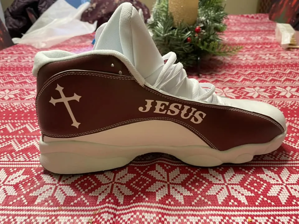 Teesdily | Christian Warrior Basketball Shoes, A Child Of God Jesus Cross Running Shoes, Jesus Basketball Shoes With Thick Soles, Jesus Warrior Gift