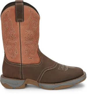 'Tony Lama' Men's 11" Junction Dusty Boot - Dusty San Antone Orange / Brown