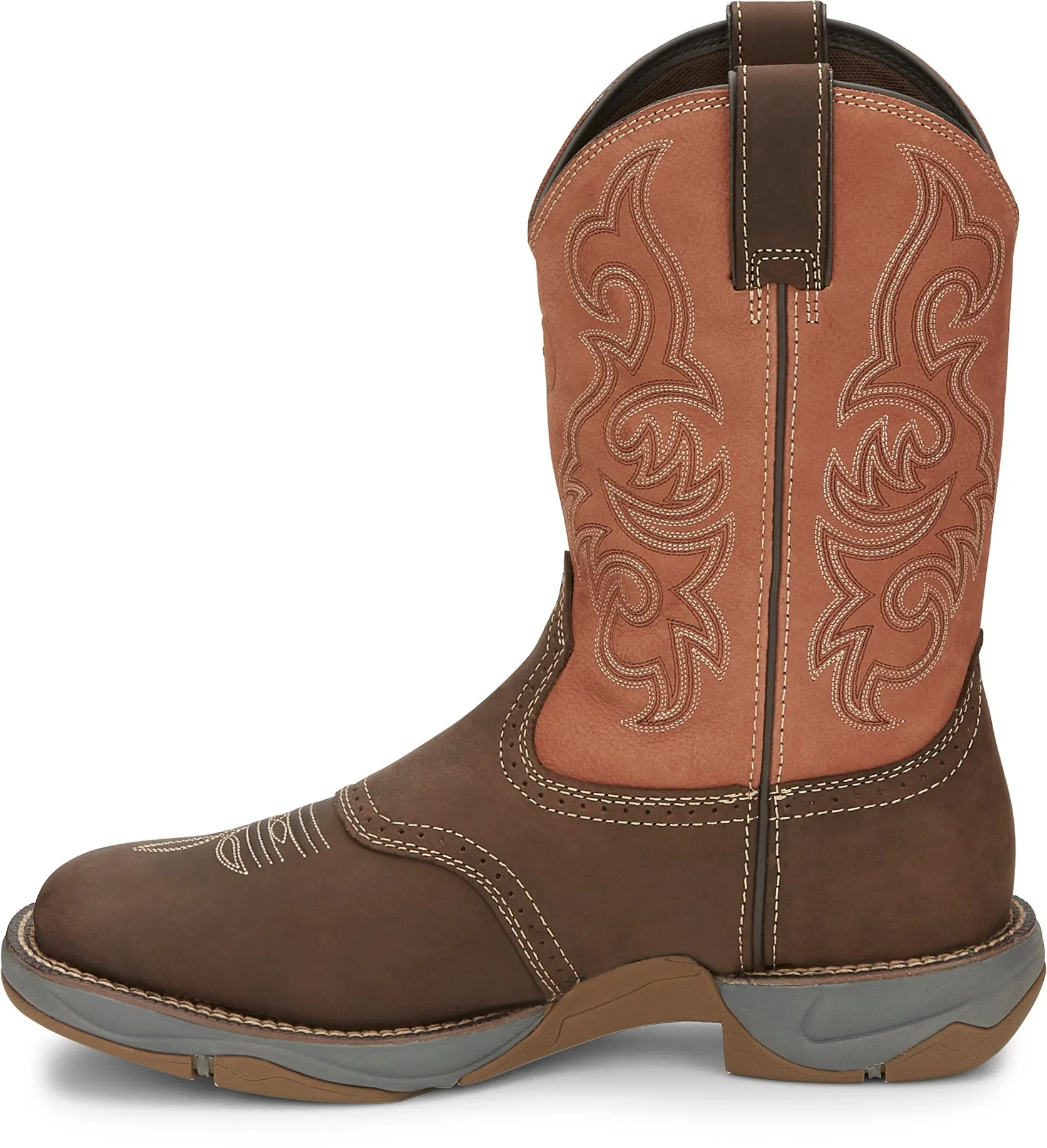 'Tony Lama' Men's 11" Junction Dusty Boot - Dusty San Antone Orange / Brown