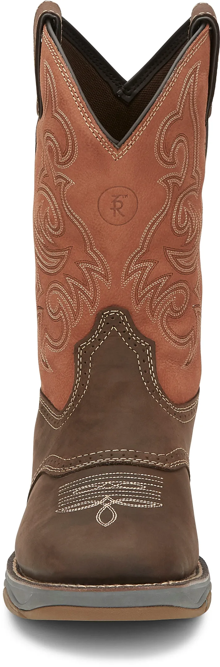 'Tony Lama' Men's 11" Junction Dusty Boot - Dusty San Antone Orange / Brown