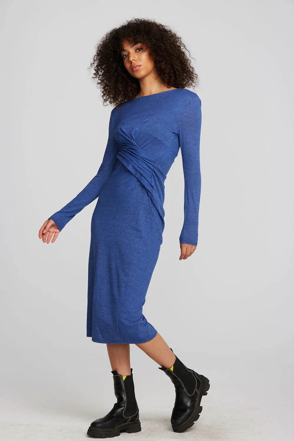 Triblend Corset Wrap Midi Dress