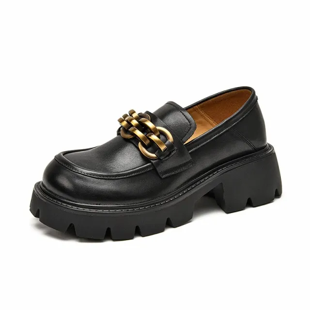 USS Shoes Rubby Women's Round Toe Platform Loafer