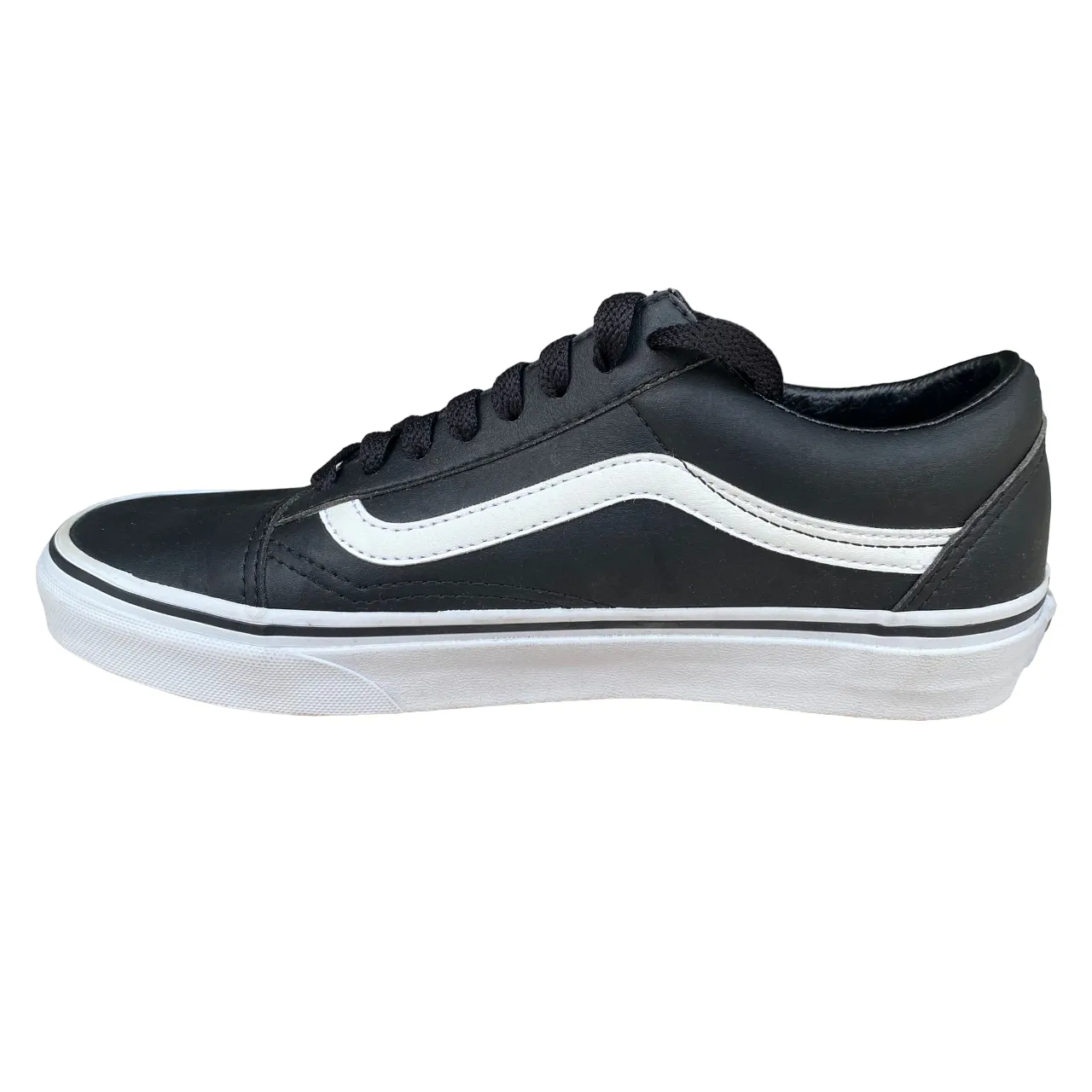 Vans scarpa sneakers da adulti Old Skool in pelle VN0A38G1NQR nero-bianco