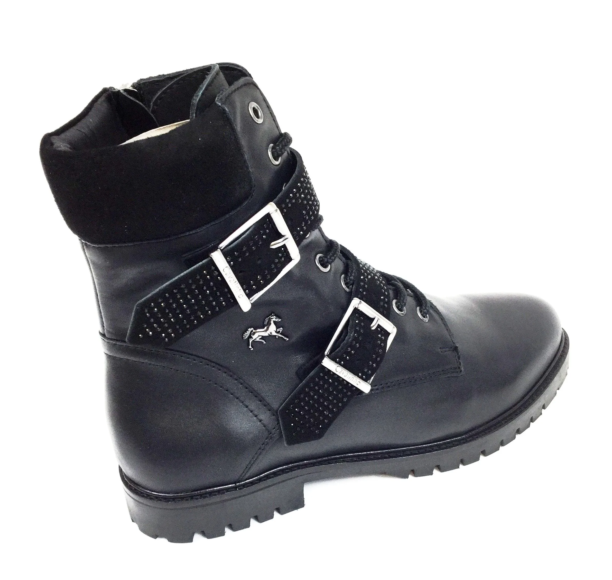 Women's Black Combat Boots