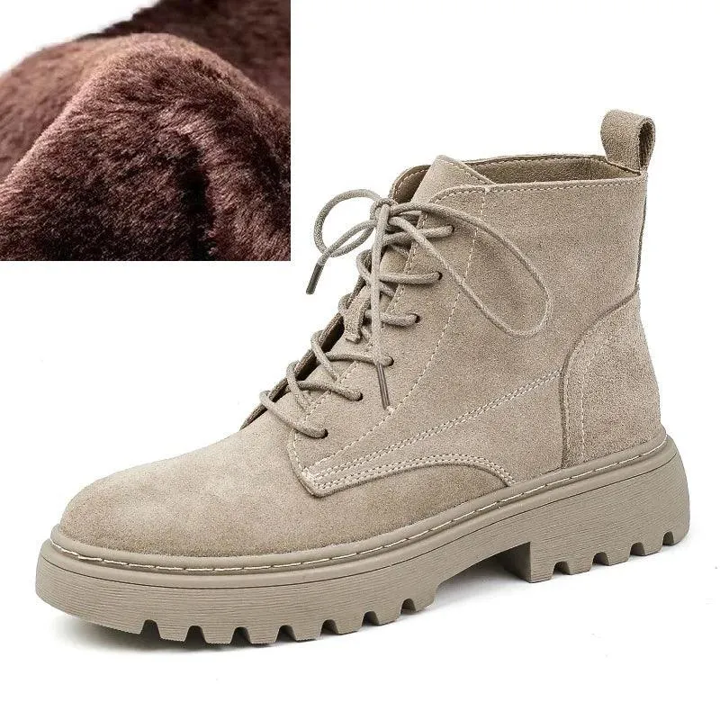 Women's Casual Shoes Suede Ankle Boots Short Booties Fashion GCSRS08