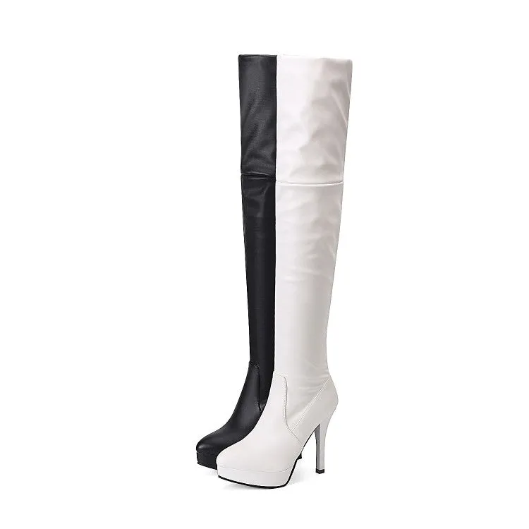 Women's High Heel Platform Thigh High Boots