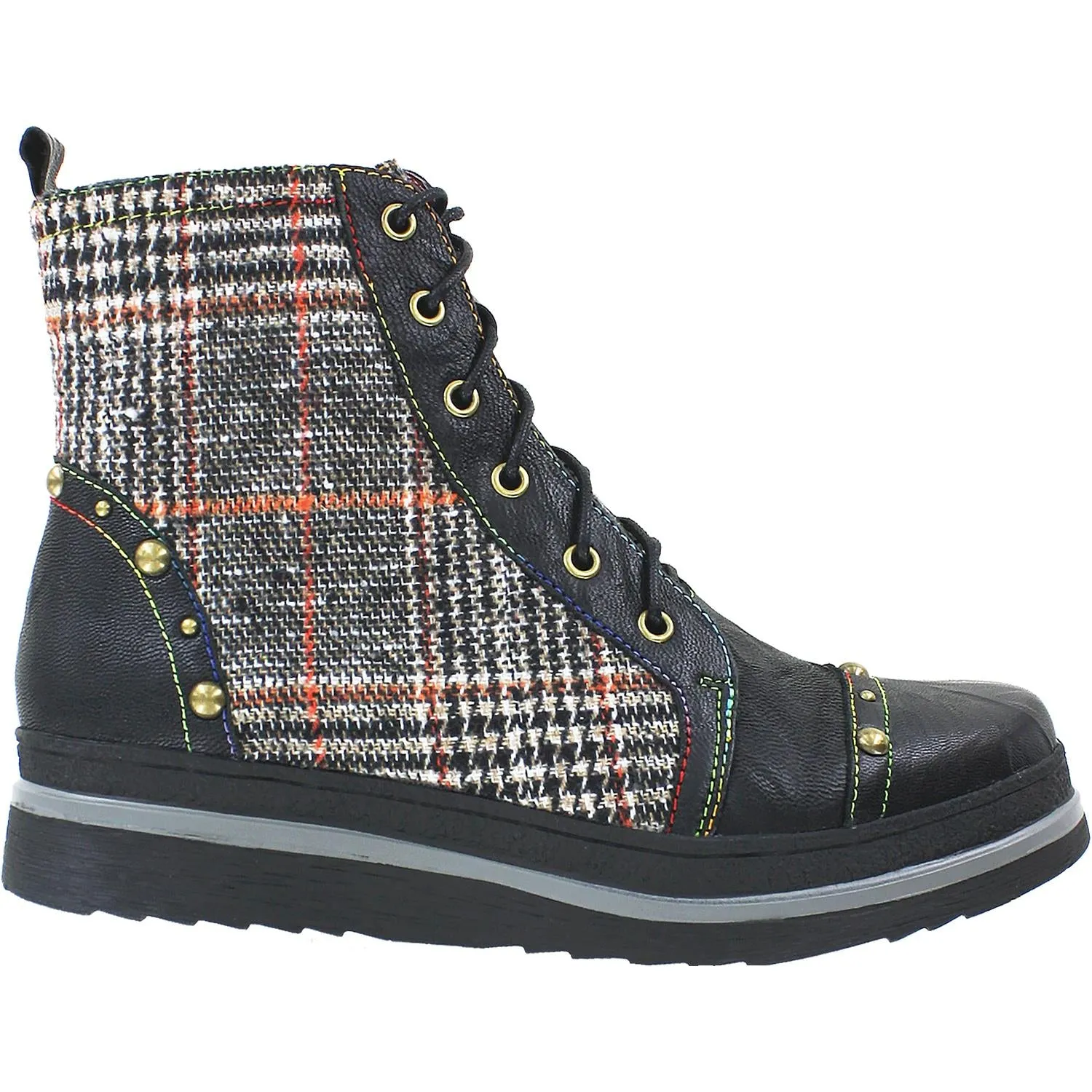 Women's Spring Step Rehja Black Multi Leather