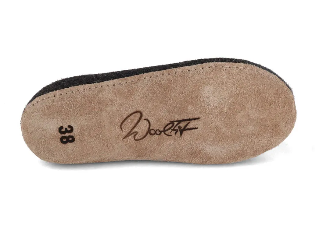 WoolFit® handmade Felt Slippers | Classic, graphite