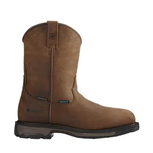 WorkHog Composite-Toe Waterproof Wellington Work Boot Brown