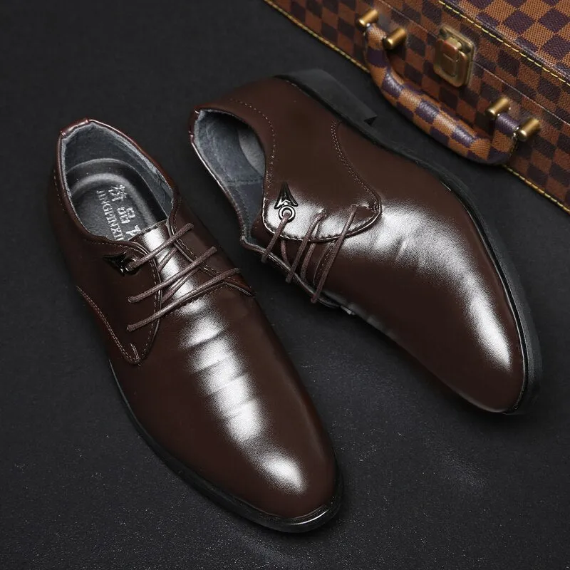 Yeknu New Holfredterse Formal Casual Leather Black/Brown Men's Oxfords Business Fashion Quality Cowhide Retro Lace up Dress Shoes 2213