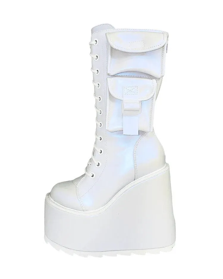 YRU Dune Desert Pearl White Platform Shoes